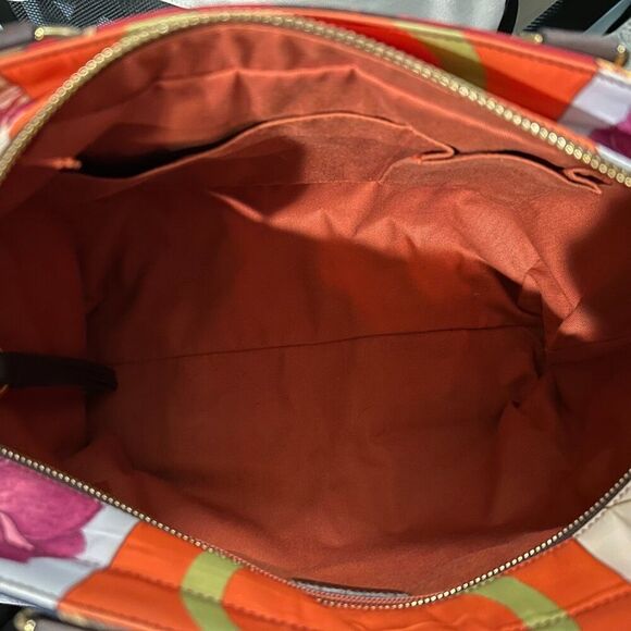 Salvatore Ferragamo Multicolor Fiera Print Nylon and Leather Tote Handbag - EUC - Picture 9 of 16